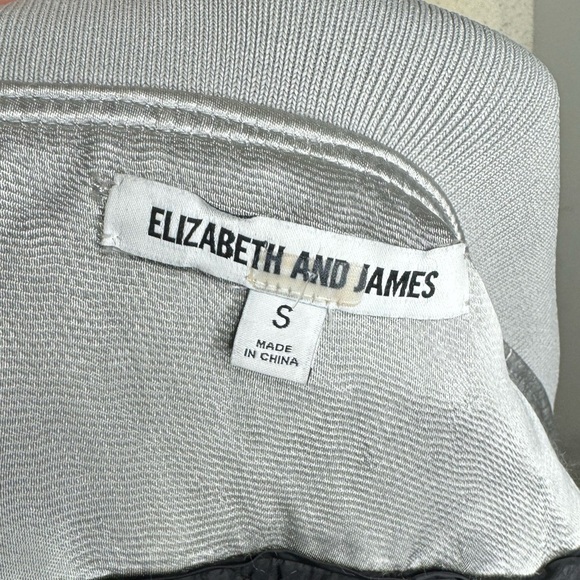 ELIZABETH & JAMES Royan Silver Bomber Jacket size S - Picture 7 of 16
